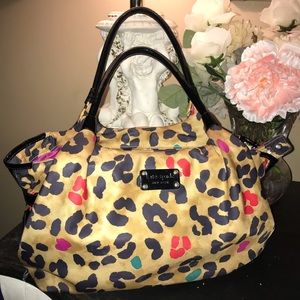 Kate Spade Multi Colored Leopard Purse
